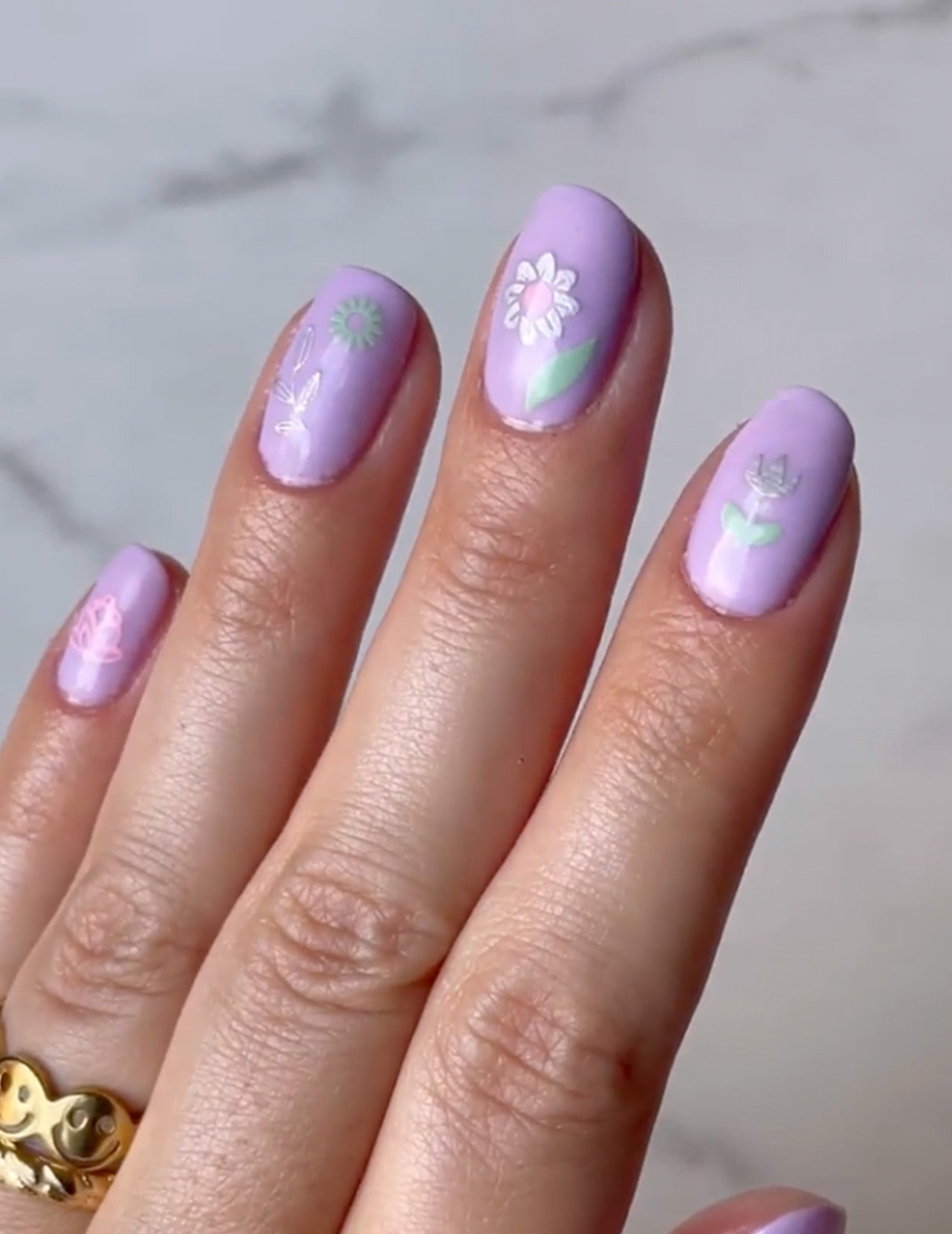 Electric Bouquet - Mini Nail Stickers