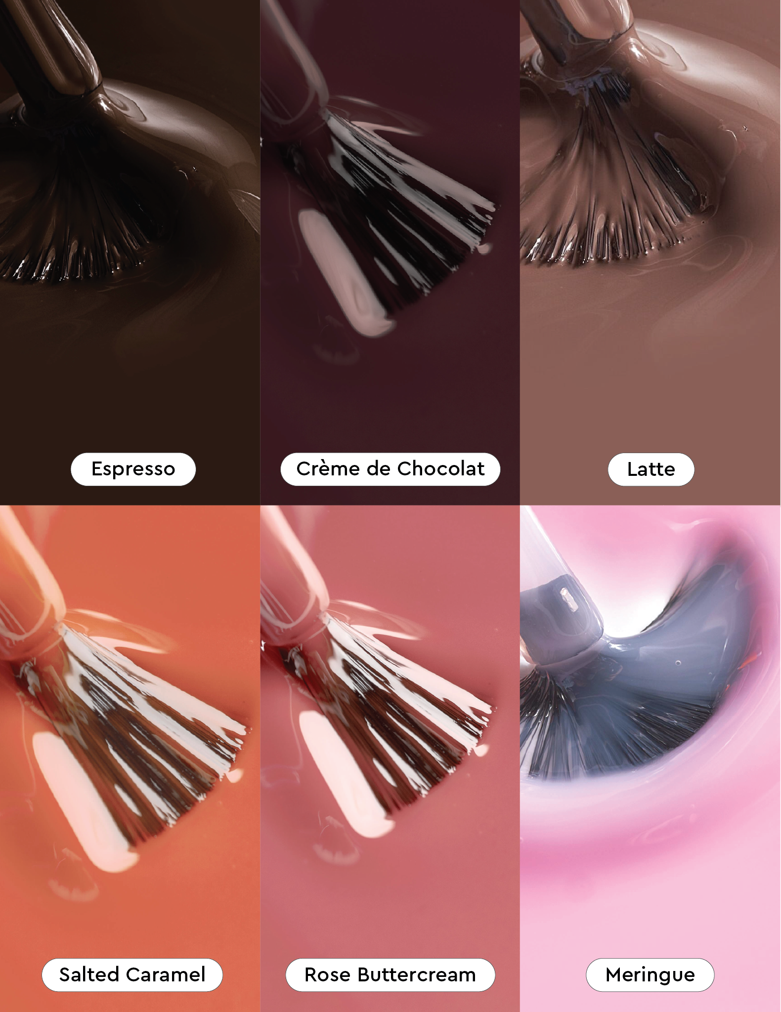 Medium-Dark Nudes and Neutrals - Gel Polish Bundle