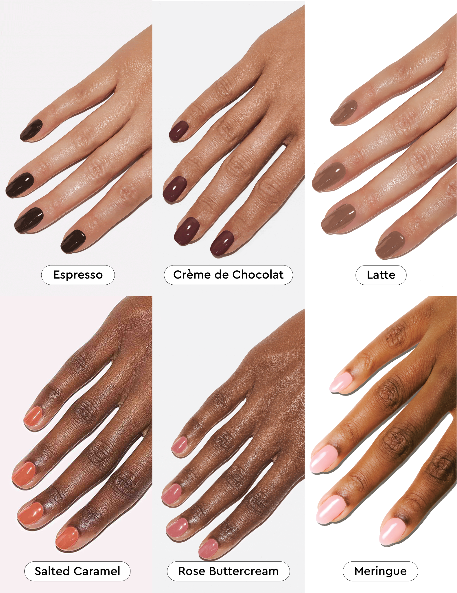 Medium-Dark Nudes and Neutrals - Gel Polish Bundle