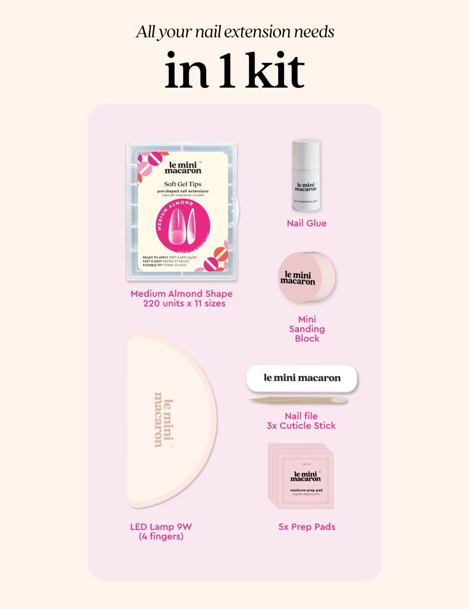 Le Soft Gel Tips - Medium Almond Starter Kit - Accessories