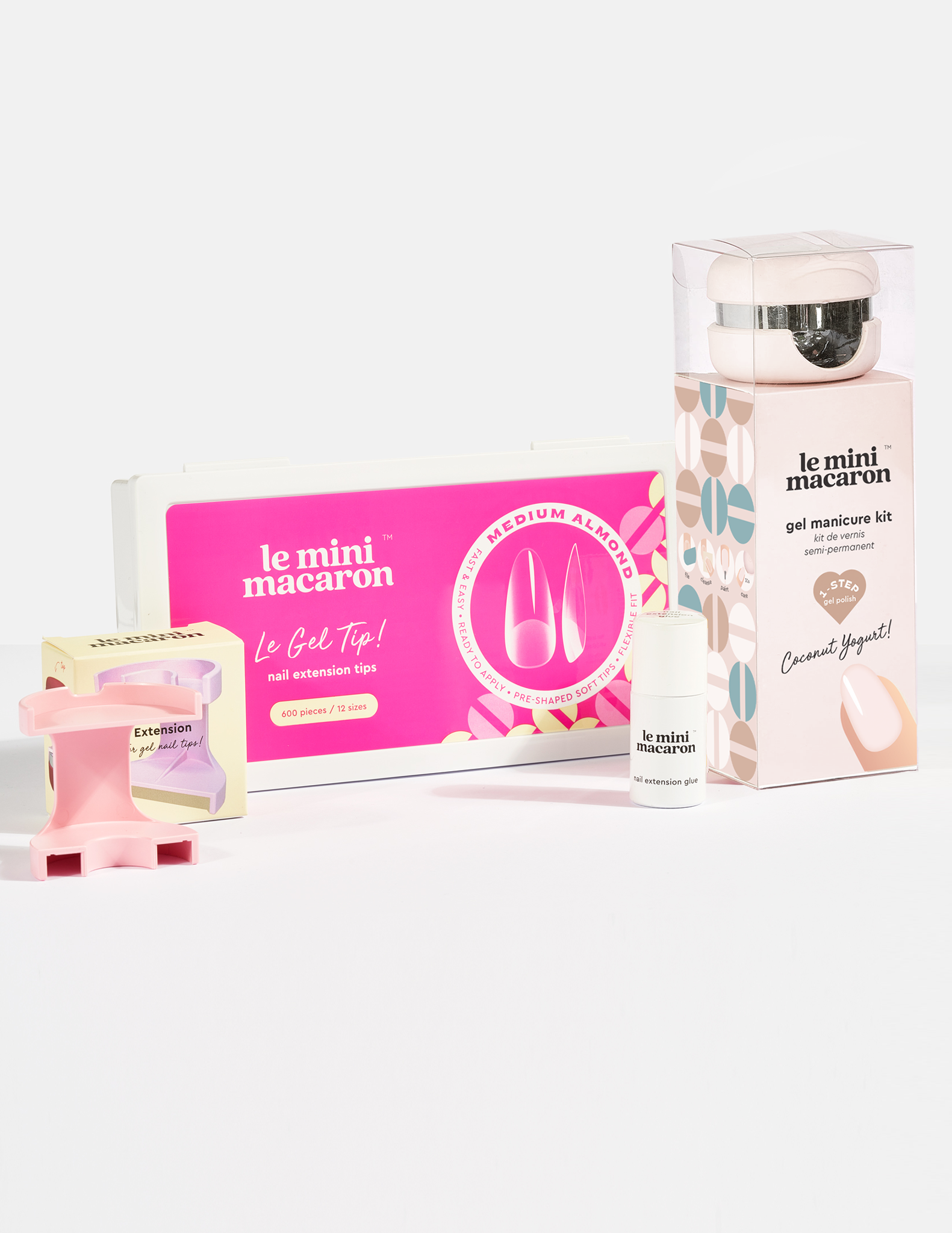 Coconut Yogurt Kit + Le Gel tips + Glue + Lamp Extension Bundle
