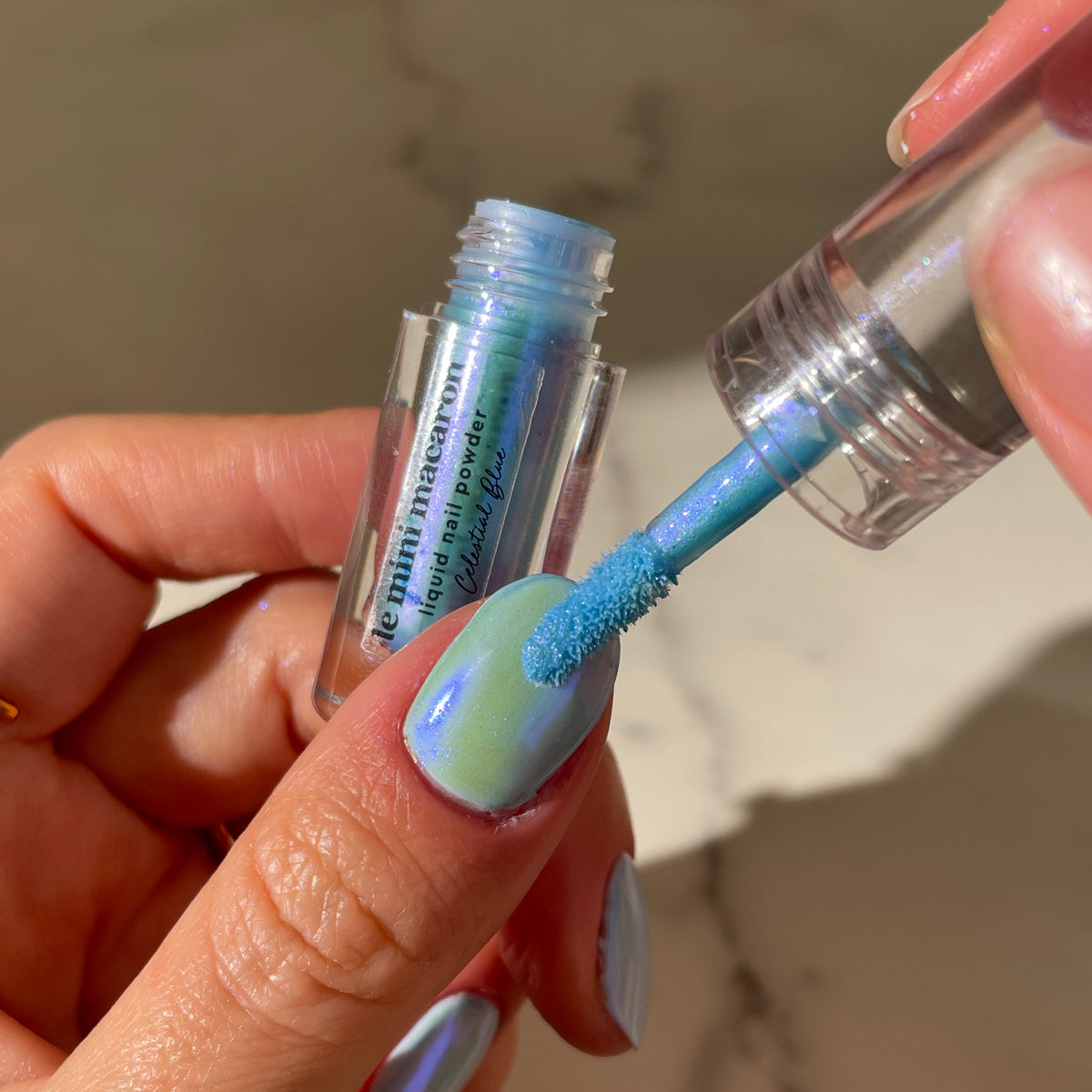 Celestial Blue - Liquid Nail Powder - Le Mini Macaron