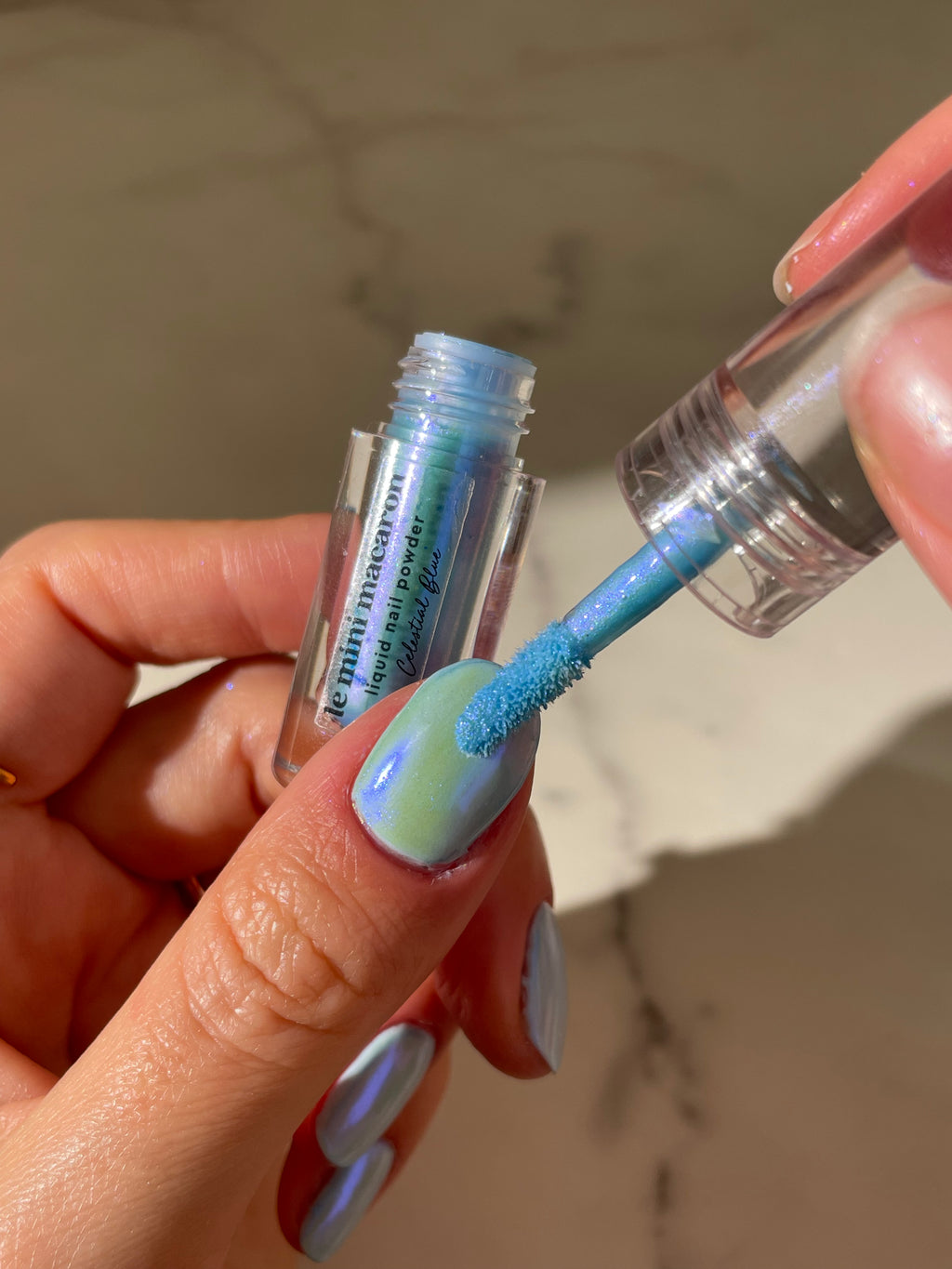 Celestial Blue - Liquid Nail Powder - Le Mini Macaron