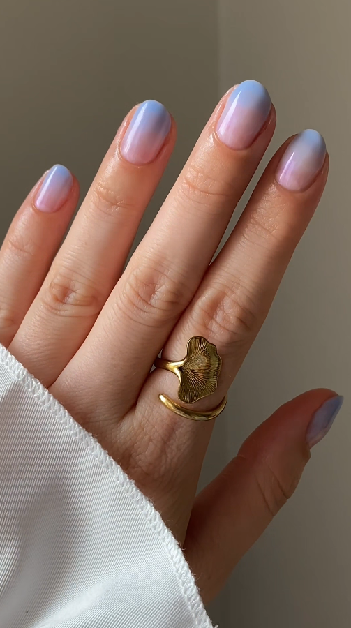 Fleur Bleue Babyboomer Nails