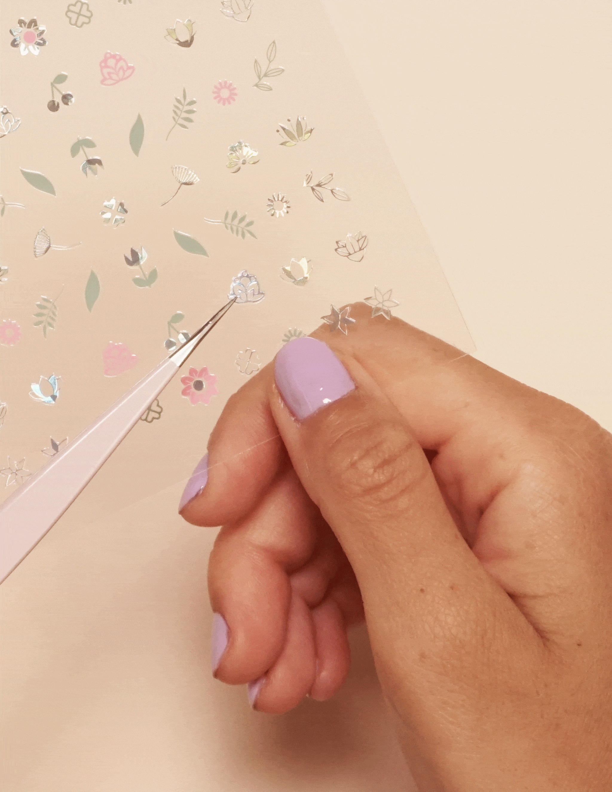 Electric Bouquet - Mini Nail Stickers - Le Mini Macaron