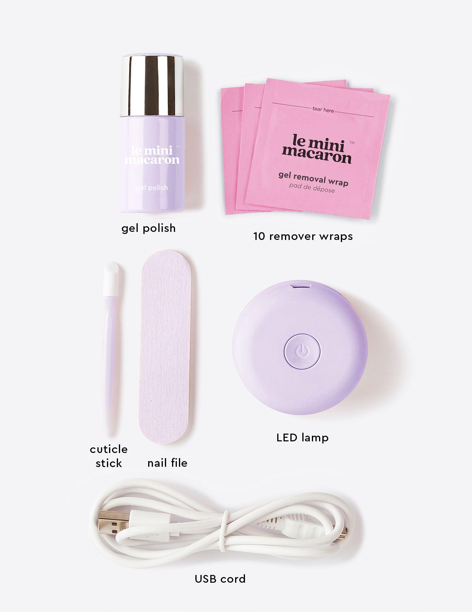 Lilac Blossom Kit + Le Gel tips + Glue Bundle