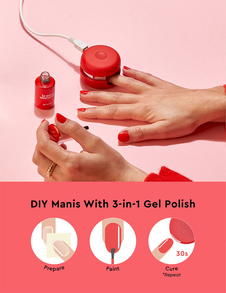Gel Nail Polish Starter Kit Shiny Matte Semi Permanant Red Wine Series for Manicure  Nail Art - Walmart.com