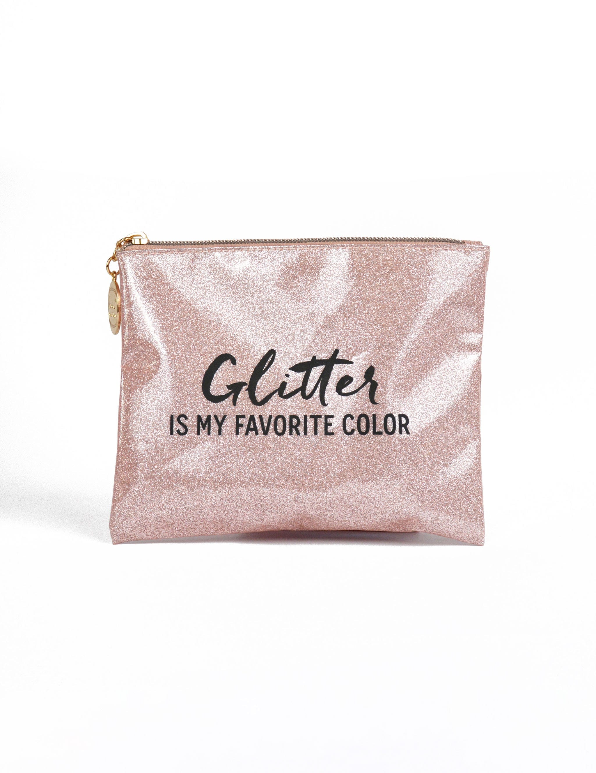 Vinyl Zippered Pouch - "Glitter Is My Favorite Color" - Le Mini Macaron
