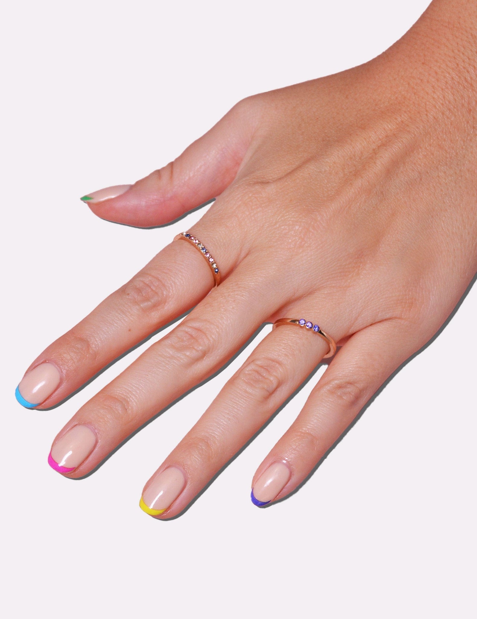 Rainbow L Designer Nail Stickers